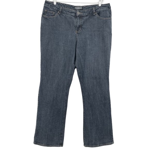 Venezia Women's Denim Jeans Plus Size 4 Tall Straight Leg High Rise Stretch Blue - Picture 1 of 10